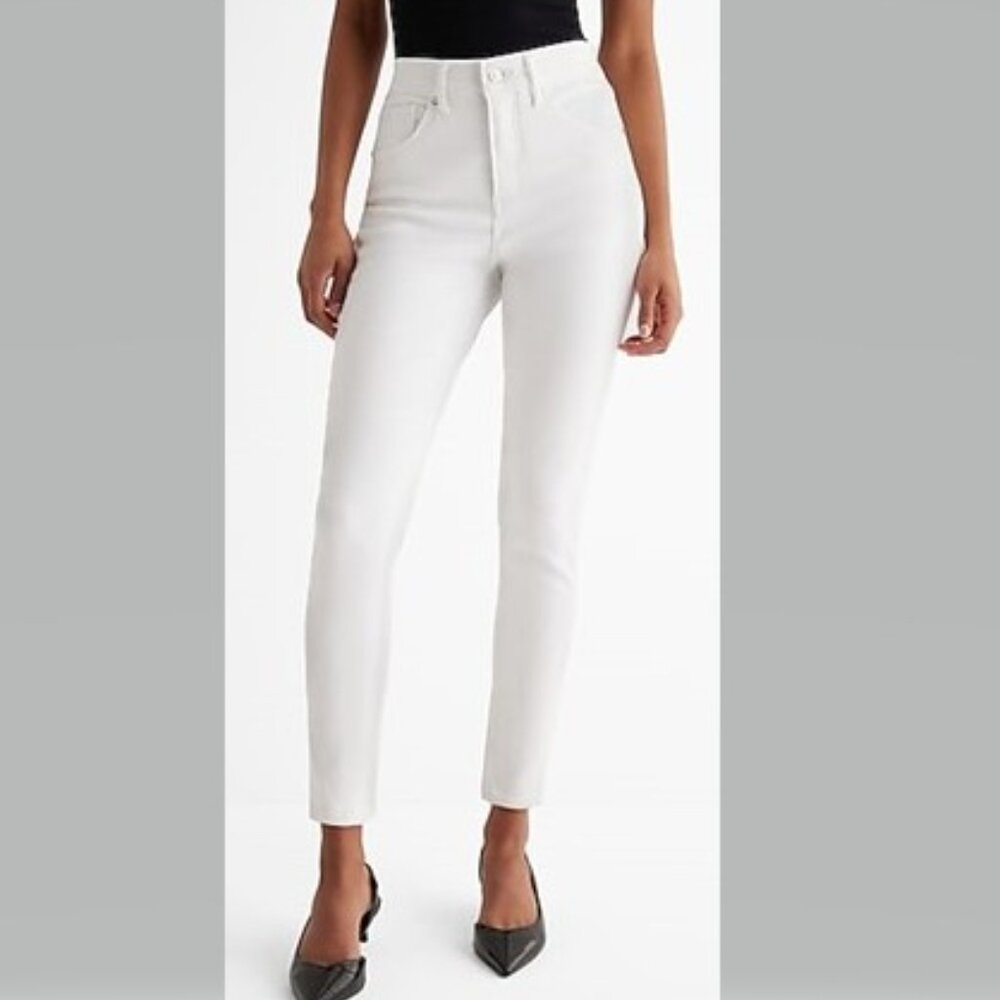 EXPRESS White Stretch Skinny Jeans